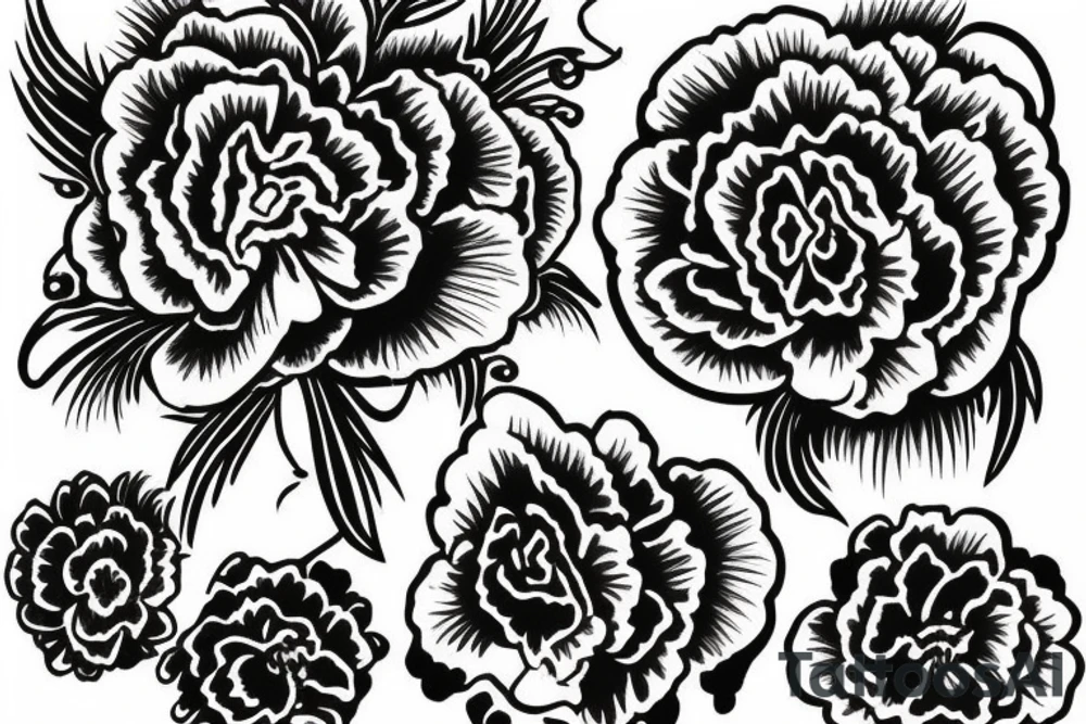 Taurus on carnation ped tattoo idea