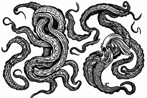 Kraken holding a triton tattoo idea