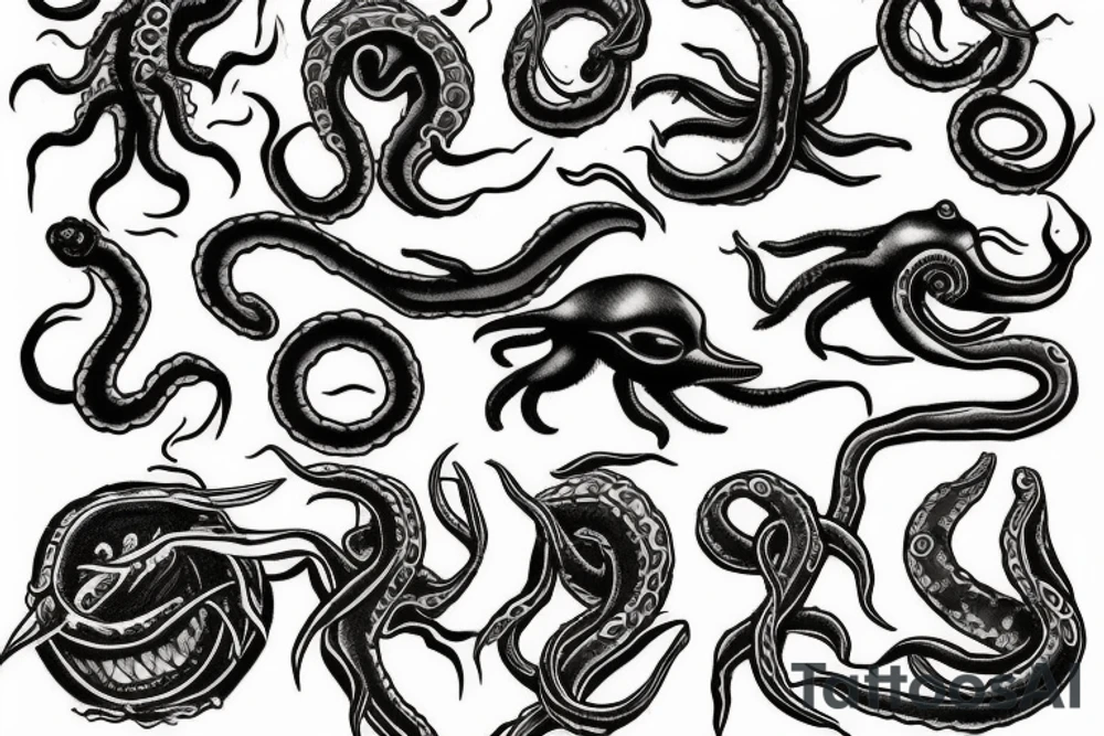 a kraken tattoo idea