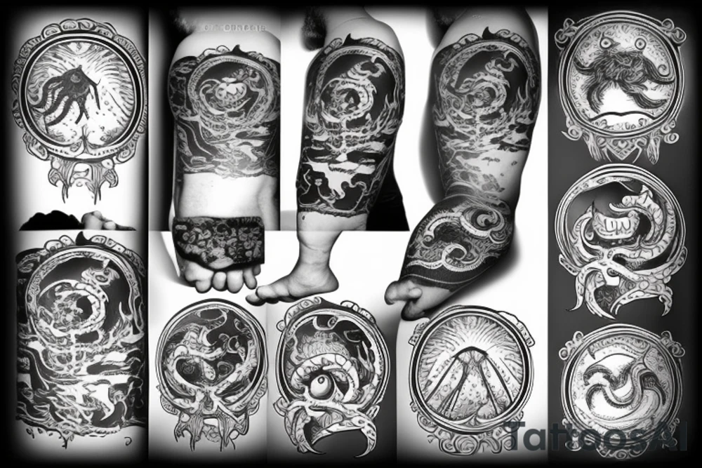 a kraken tattoo idea