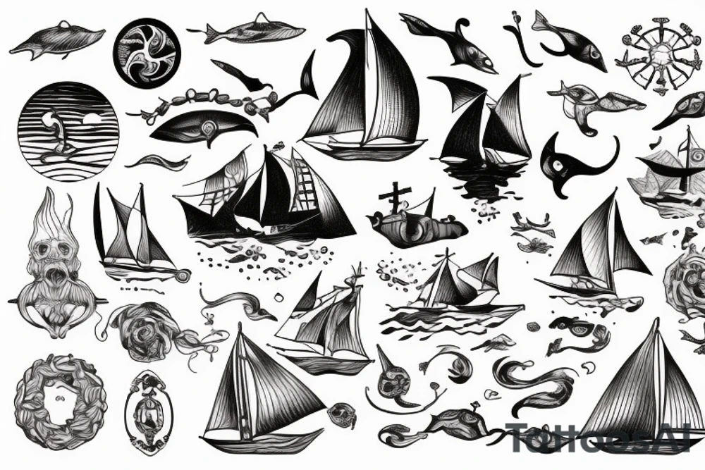 nautical folk lore tattoo idea