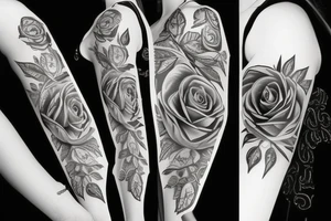 metal rose tattoo idea