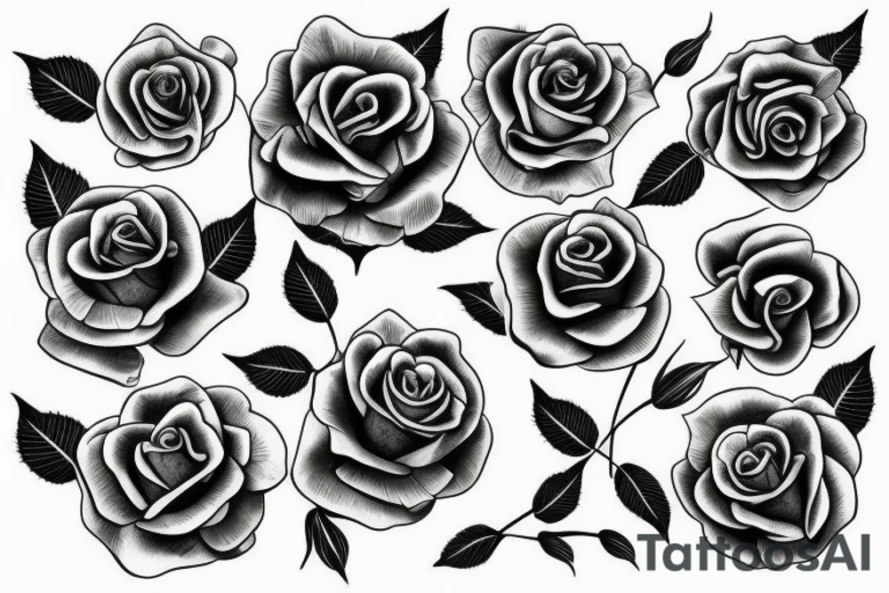 metal rose tattoo idea