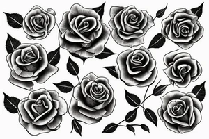 metal rose tattoo idea