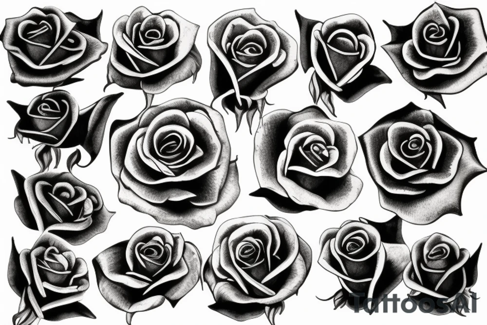 metal rose tattoo idea