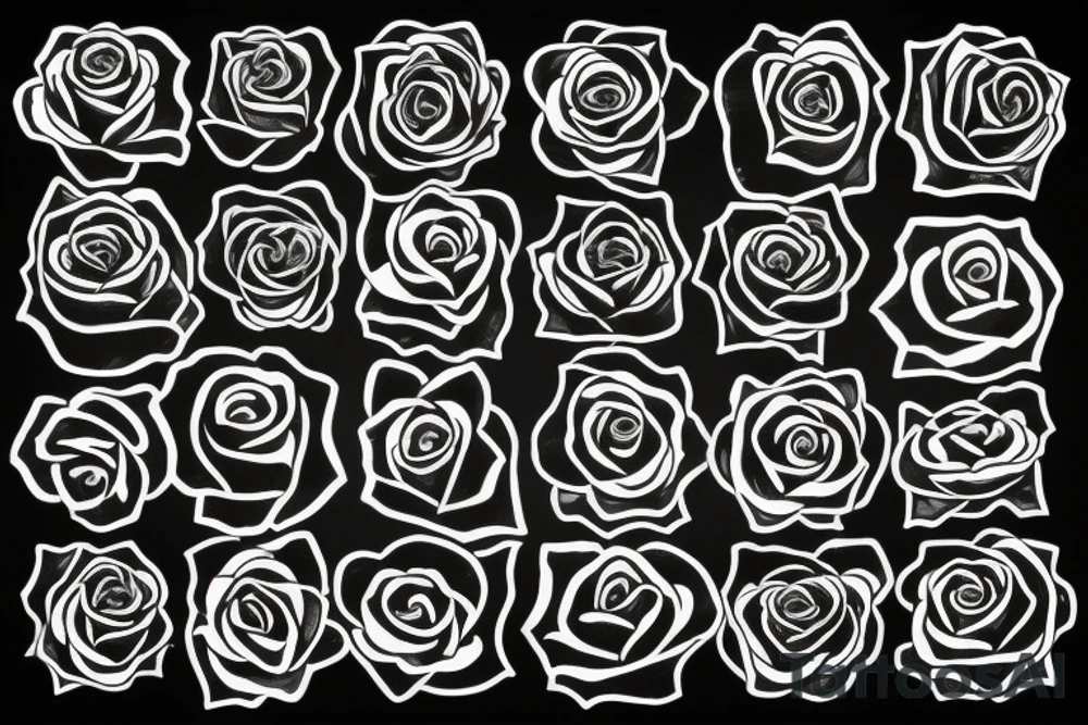 metal rose tattoo idea