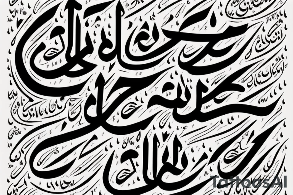 Arabic calligraphy tatto with the text "Riadh" tattoo idea