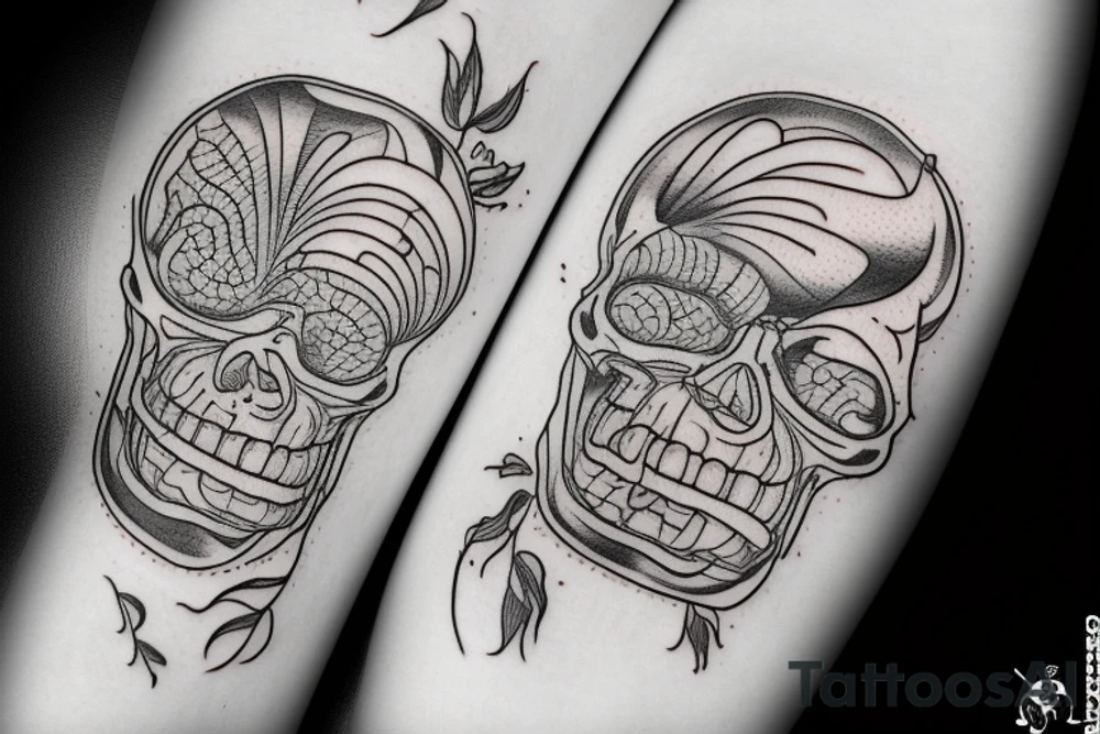 Books with plans and brains tattoo idea