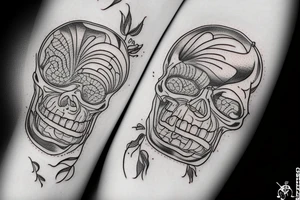 Books with plans and brains tattoo idea