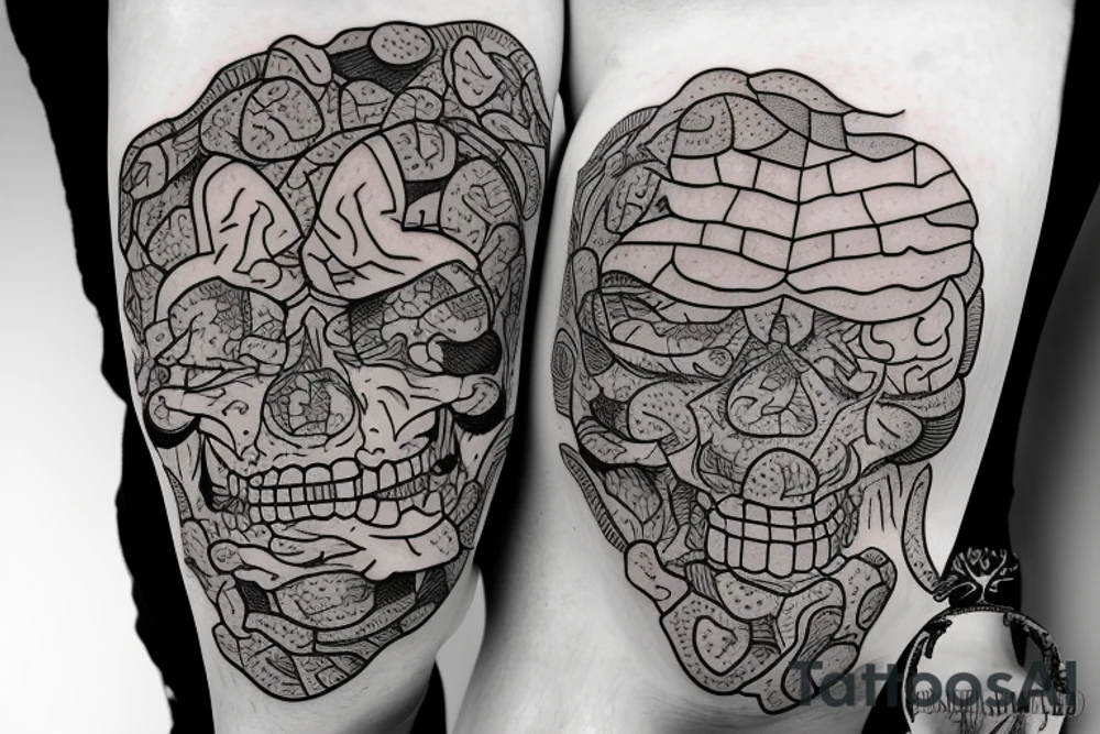 Books with plans and brains tattoo idea