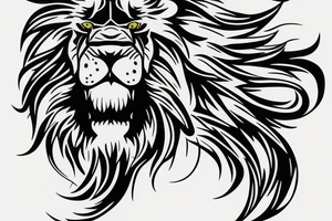 Angry lion heaad tattoo idea