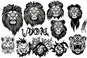 Angry lion tattoo idea