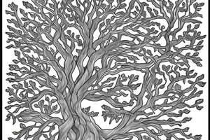 willow tree, oak tree, emerald, pearl tattoo idea