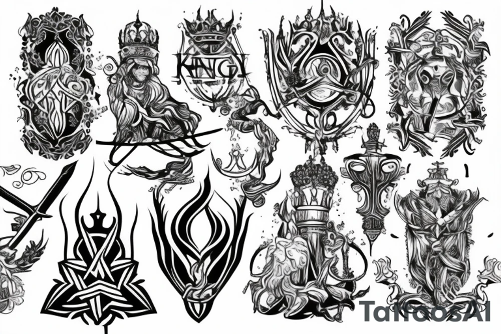 King of kings symbol tattoo idea