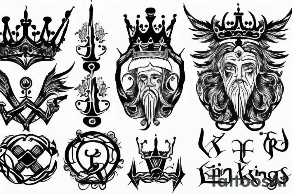 King of kings symbol tattoo idea