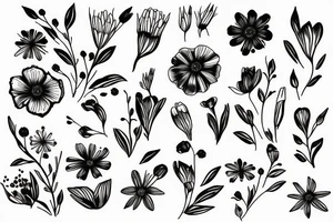 Buttercup flower tattoo idea