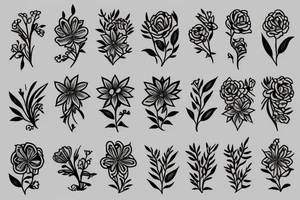 Simple Buttercup flower outline tattoo idea