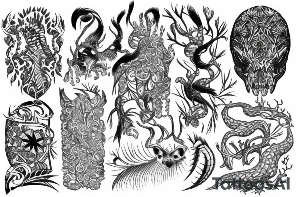 spine jungle tattoo idea