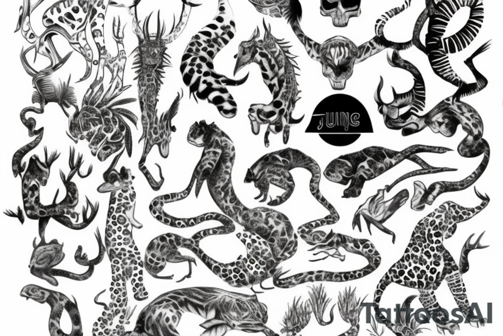 spine jungle tattoo idea