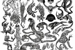 spine jungle tattoo idea