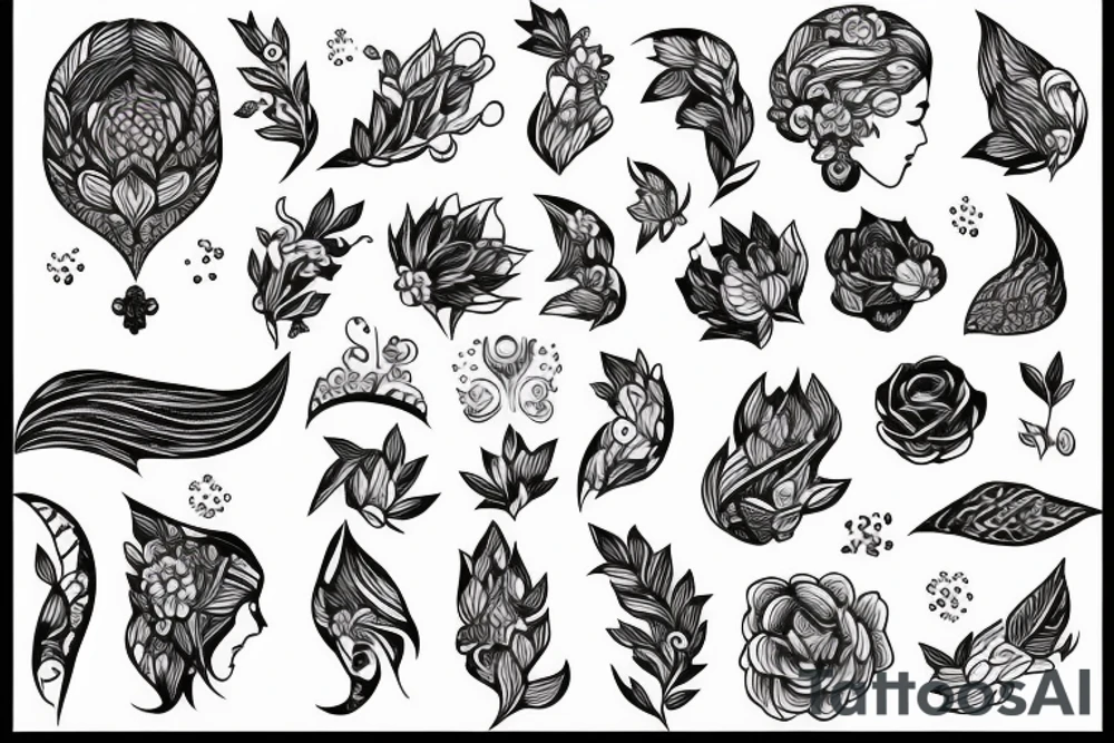 Woman from the back entering water tattoo idea