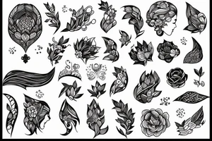 Woman from the back entering water tattoo idea