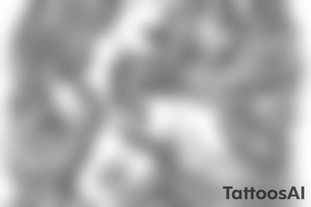 Woman from the back entering water tattoo idea