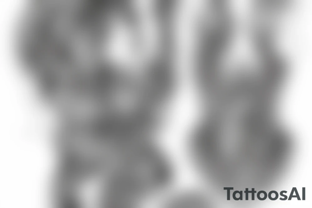 Woman’s body from the back entering water tattoo idea