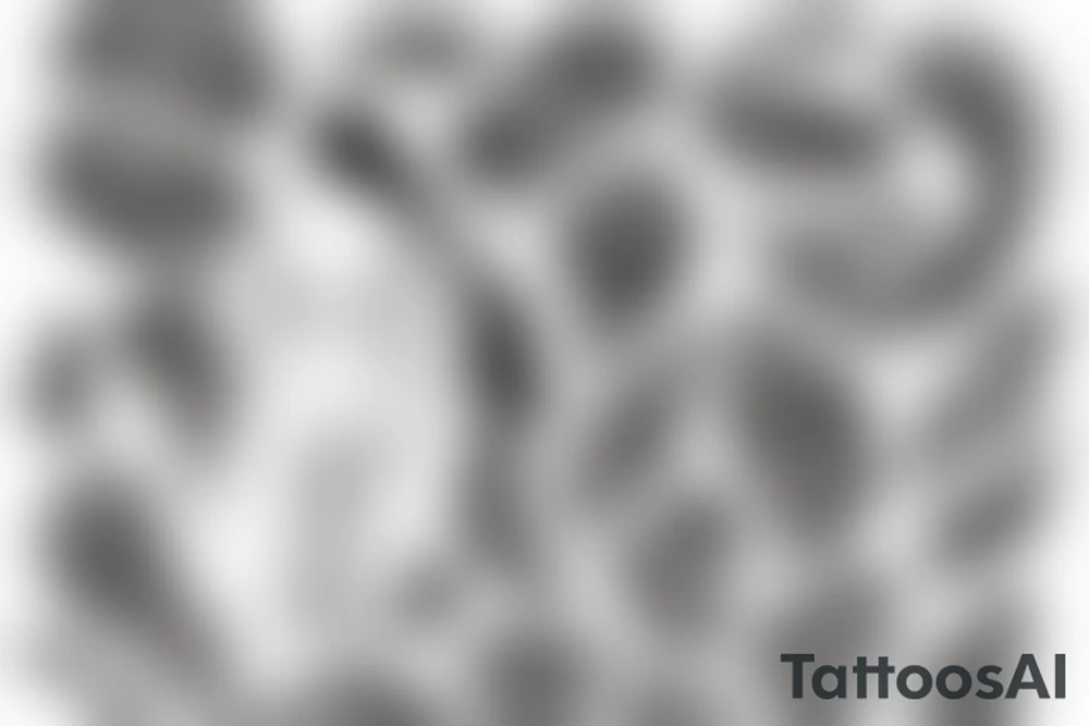 Woman’s body from the back entering water tattoo idea