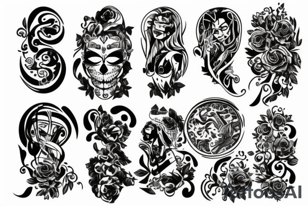 Fit woman from the back tattoo idea