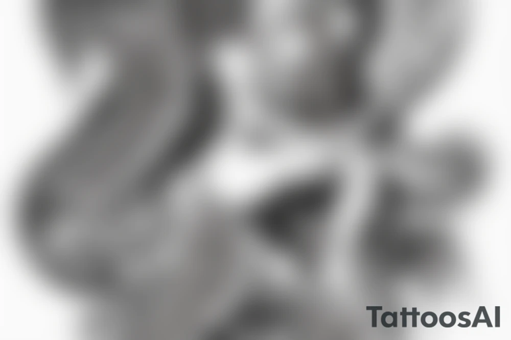Muscular woman from the back tattoo idea