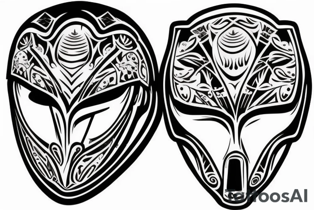 Greek Helmet side view tattoo idea