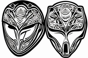 Greek Helmet side view tattoo idea