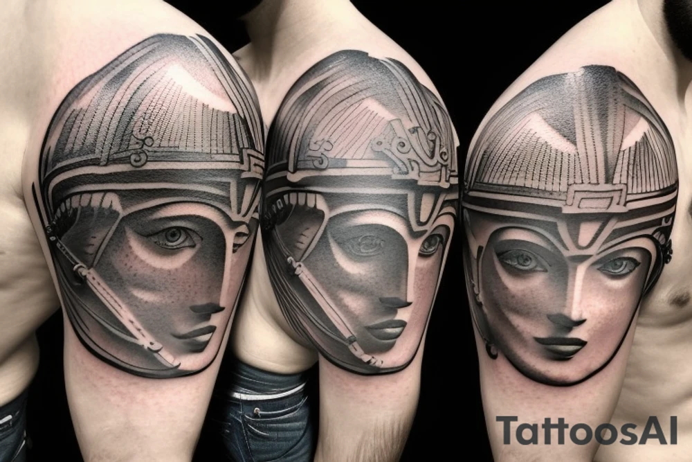 Greek Helmet tattoo idea