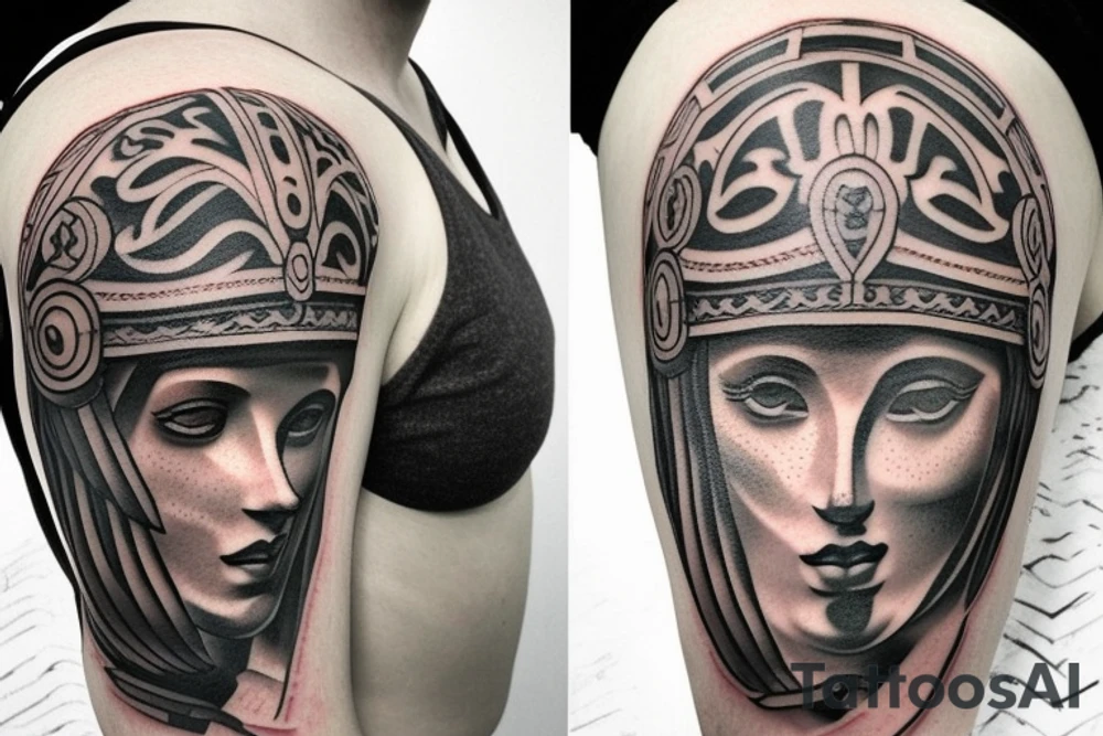 Greek Helmet tattoo idea