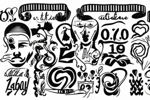 The date 10/10/1968 disguised, with subtle gay pride colors embedded. tattoo idea