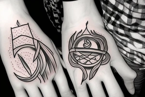 Pretty witch hand holding a lighted match. There is a wicca snake around the wrist tattoo idea