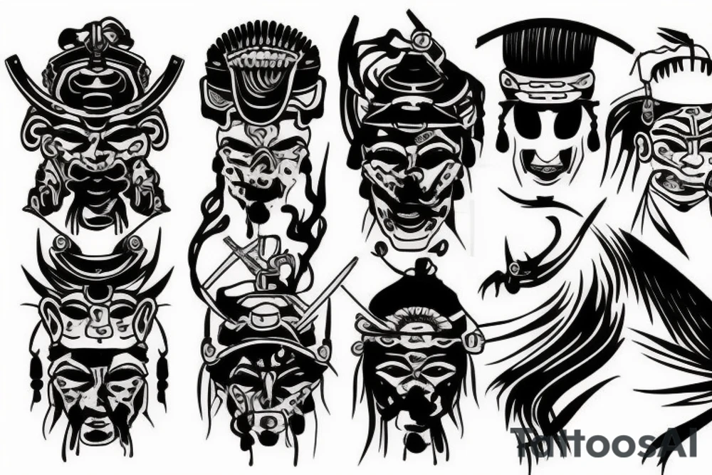 japanese samurai blood tattoo idea