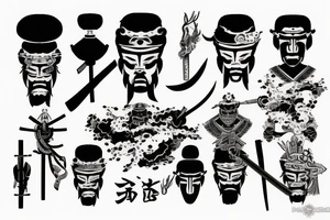 japanese samurai blood tattoo idea