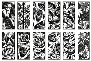 concrete pain with flower growing into light and peace tattoo idea