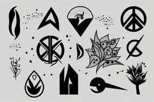 concrete pain with growth into light and peace tattoo idea