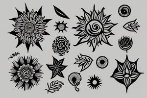 growing into sun tattoo idea
