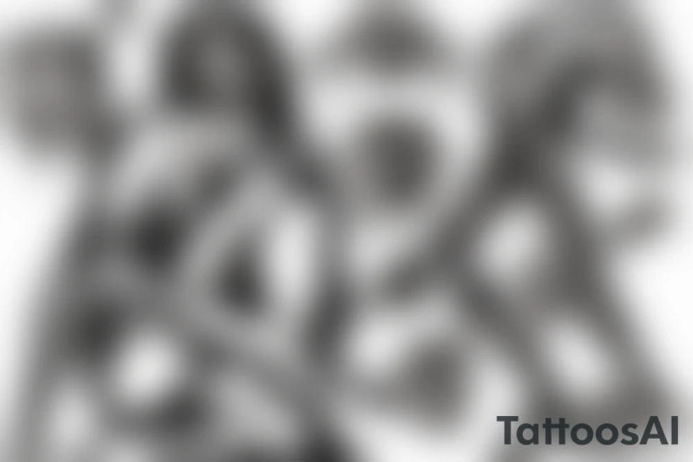 Man on his knees in pain tattoo idea
