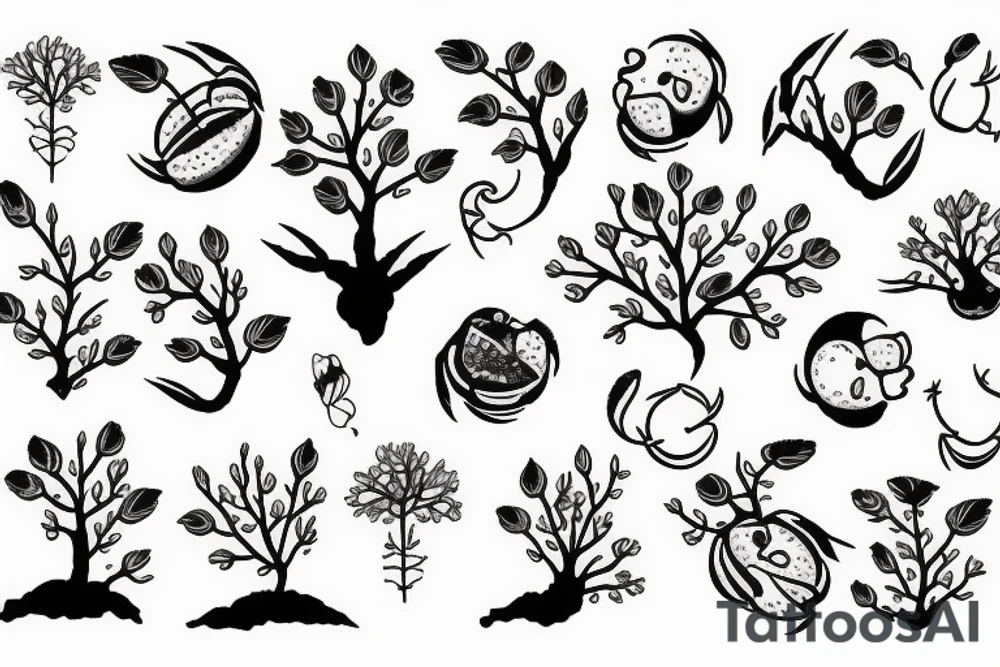 cherry tree and crab tattoo idea