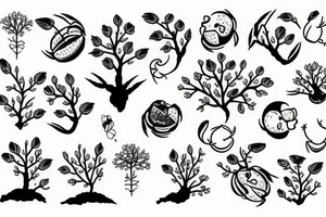 cherry tree and crab tattoo idea