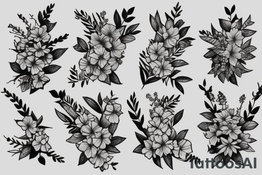 mountain laurel flower tattoo idea