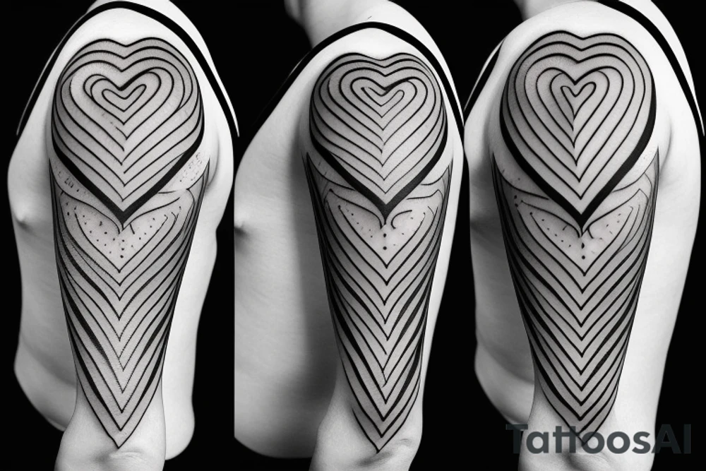 Arrowhead heart hourglass tattoo idea