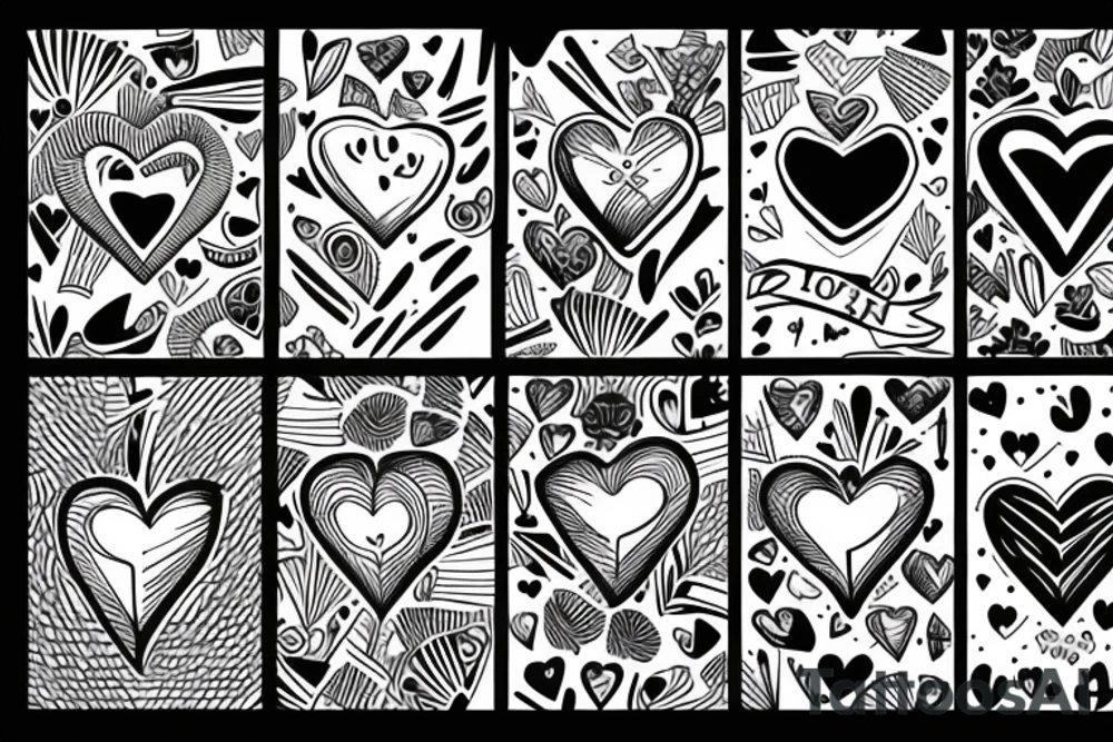 Small heart besides an arrowhead tattoo idea