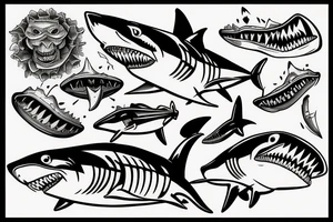 Shark jaws tattoo idea