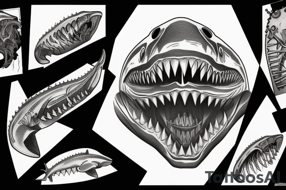 Shark jaws tattoo idea